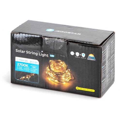 Aigostar LED solarni lanac LED/8 funkcija 12m IP65 topla bela Slike