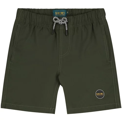Shiwi Kratke kopalne hlače 'Mike' rumena / temno zelena / črna / bela