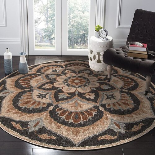 Conceptum Hypnose Woopamuk490 brown rug (100 x 100) Slike