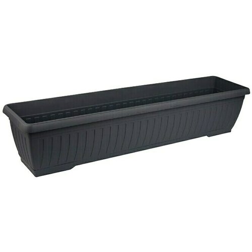 Plastična žardinjera Jadran (Vanjska dimenzija (D x &amp;Scaron; x V): 80 x 20 x 17 cm, Antracit) Slike