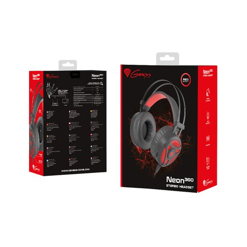 Genesis Neon 360 Vibration Gaming LED Multiplatform slu&amp;scaron;alice Slike