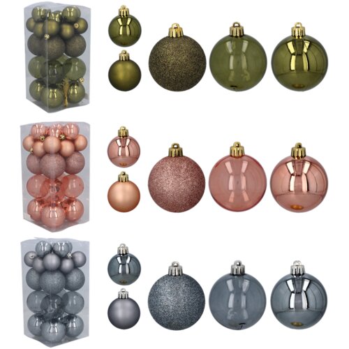 Molarem Home Set od 27 kuglica za božićno drvce &ndash; 4 / 6 cm, roza Cijene