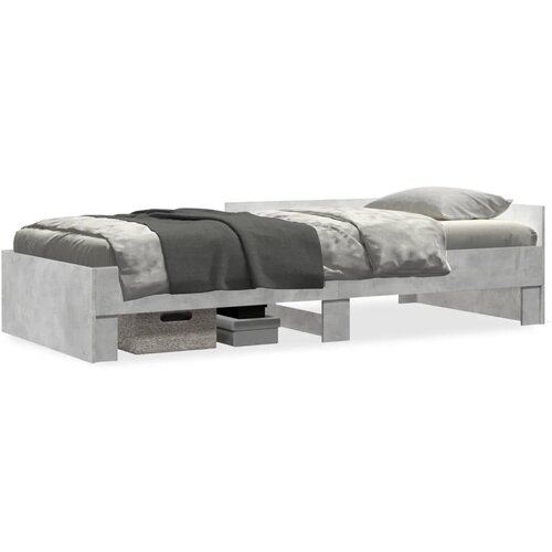  The Living Store Posteljni okvir betonsko siv 90x190 cm inženirski les - Posteljni Okvir, (21526699) Cene