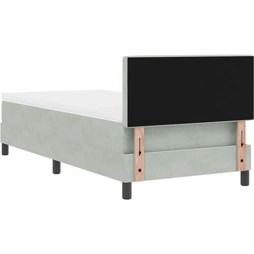 LED Box Spring Krevet Svijetlo siva 90 x 190 cm Bar&amp;scaron;un Slike