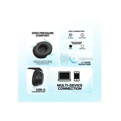 Fantech bluetooth slušalice go flow WH07A sive Cene