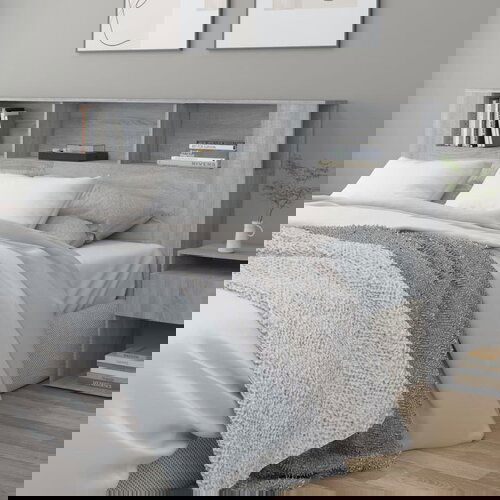 vidaXL Uzglavlje s ormarićem boja hrasta sonome 200x18,5x104,5 cm Cijene
