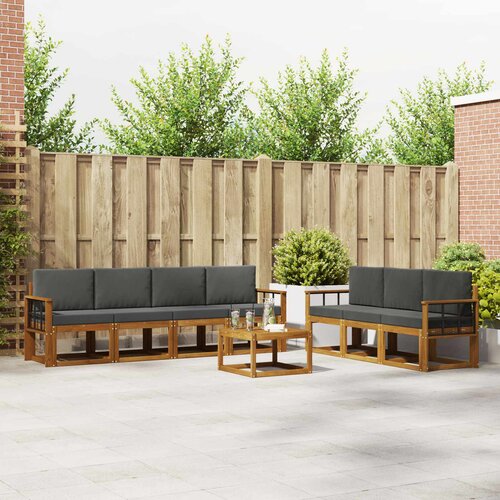  Set vanjskih sofa 8 kom. Prirodna i antracit Cijene