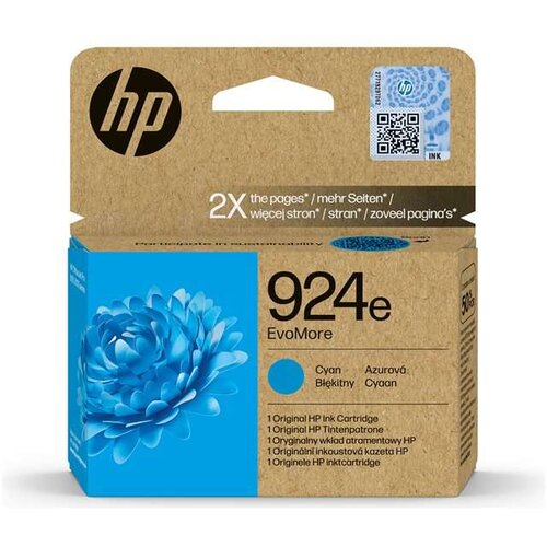 HP 924e EvoMore Cyan Original Ink Cartridge, (21124300) Cene