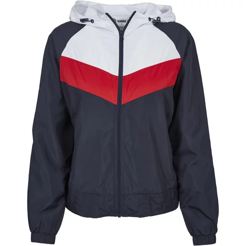 Urban Classics Prijelazna jakna mornarsko plava / vatreno crvena / bijela