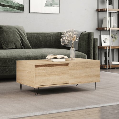 The Living Store Klubska mizica sonoma hrast 90x50x36,5 cm inženirski les - Klubska Mizica, (21573069) Cene