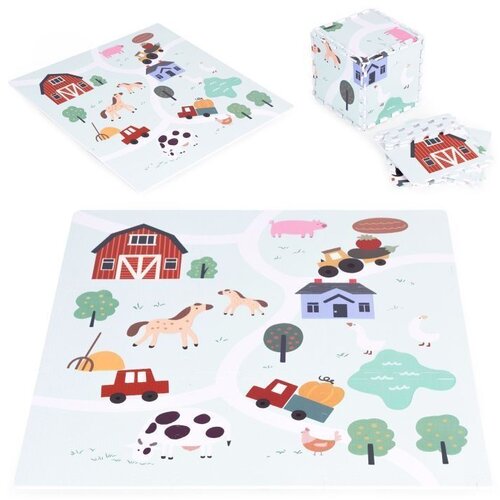 ECO TOYS Velike podne puzzle 90.5x90.5cm Farma/ 21 deo Cene