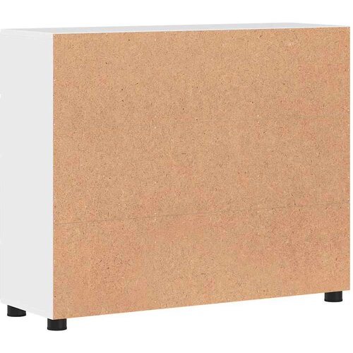  Kreveta s policom Visoki sjaj bijela 88 5 x 30 5 x 73 cm Slike