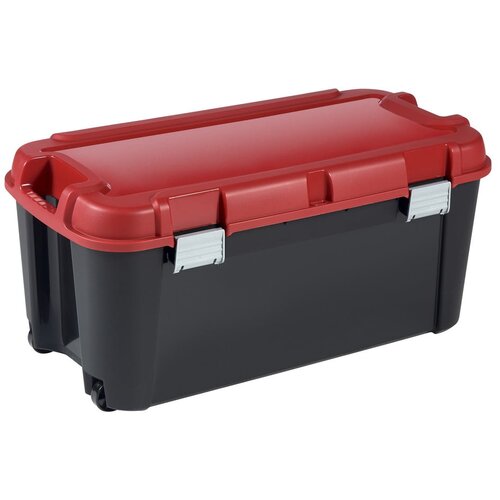 Curver Crvena/crna plastična kutija za pohranu s poklopcem 79,5x39,5x37 cm Totem &amp;ndash; Slike