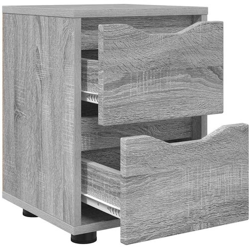  Noćni ormarići s ladicama 2 pcs Siva Sonoma 30 5 x 30 x 43 cm Slike