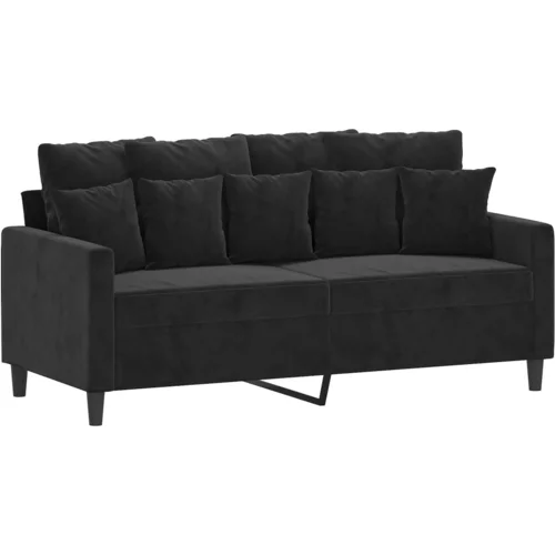 MAISON CHIC kavč - Sofa - Kanape dvosed črn 140 cm žamet, (21726684)