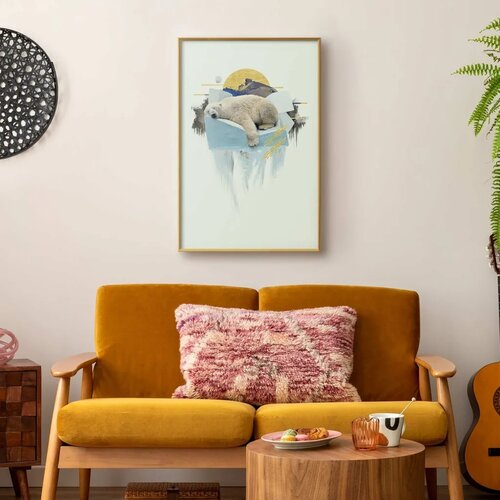  Plakat - Polar Bear 29.7x42 Zlatni okvir Cene