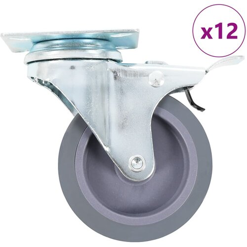 VidaXL Okretni kotačići 12 kom 75 mm Slike
