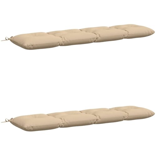  Jastučići za klupe VIANEN 2 kom. 100% poliester Krem - Krem 170 x 40 x 12 cm Slike