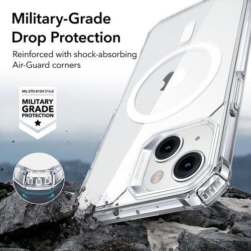  ESR AIR ARMOR HALOLOCK MAGSAFE MASKA ZA IPHONE 14 PLUS CLEAR Slike