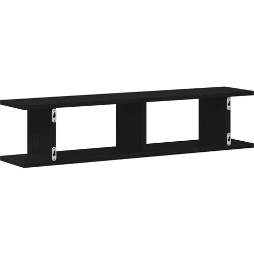 vidaXL Zidne police 2 kom crni hrast 90x18x20 cm drveni Cene