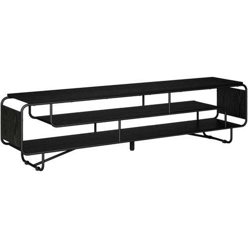  TV stalak 180 x 36 x 45 cm Crni hrast Konstruirano drvo Slike