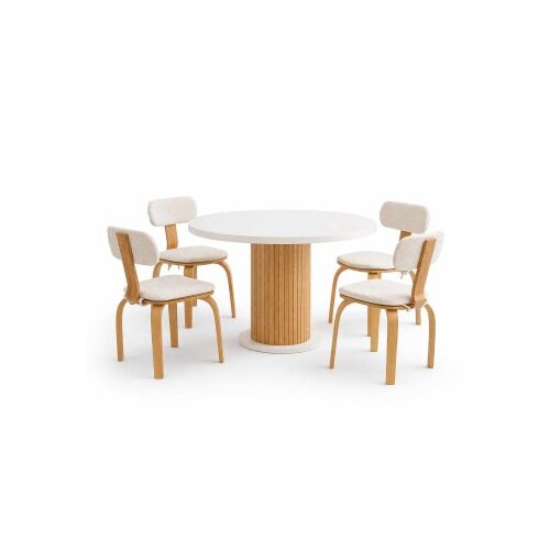 Hanah home Set Trpezarijski sto i 4 stolice Bohemian Round London 5 Slike