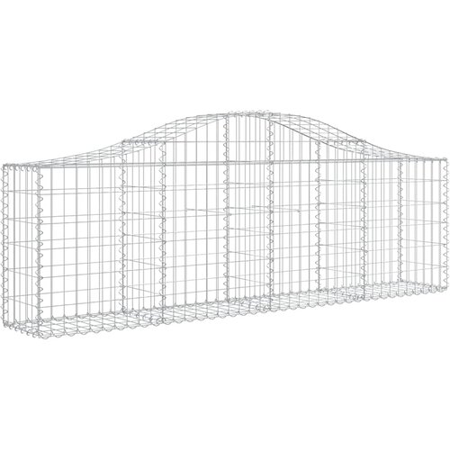  Lučne gabionske ko&amp;scaron;are 10 kom 200x30x60/80 cm pocinčano željezo Slike