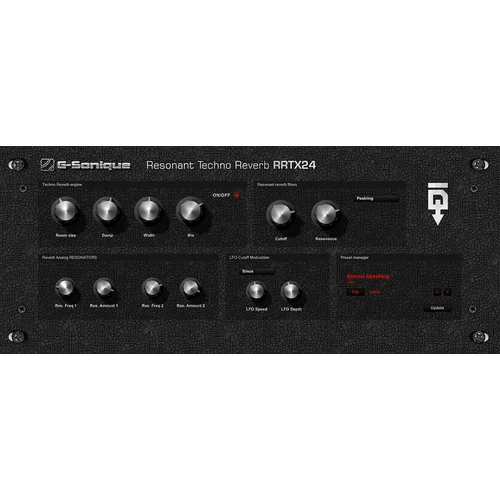 G-Sonique RRTX24 Resonant Techno Reverb (Digitalni proizvod)