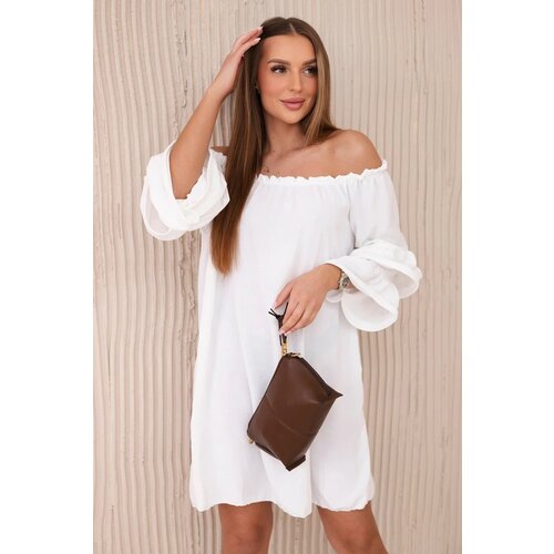 Kesi Spanish dress with frills on the sleeve ecru Cijene