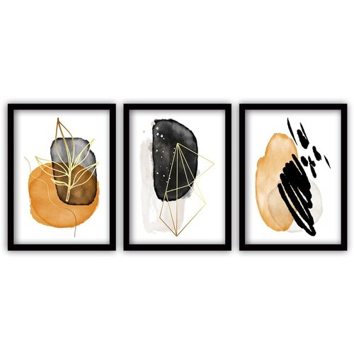 Vavien Artwork set od 3 slike u crnim okvirima elegant, 35 x 45 cm Slike