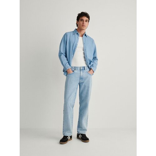 Reserved kavbojke straight fit - modra Cene