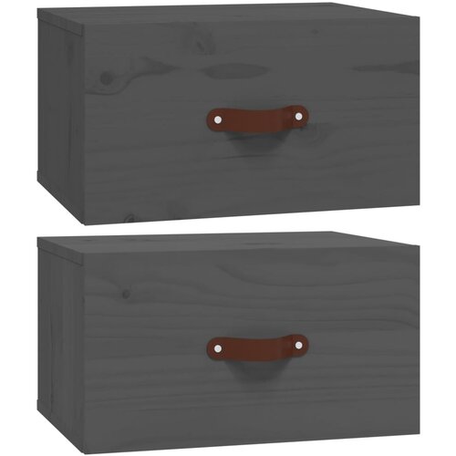 Maison Chic Stenski Dvo delni komplet Nočne omarice - Nočne mize siva 40x29,5x22 cm, (21687106) Cene