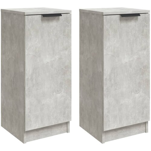 Maison Chic 2 kosi Komode - Predalnik betonsko sive 30x30x70 cm konstruiran les, (21719005) Slike