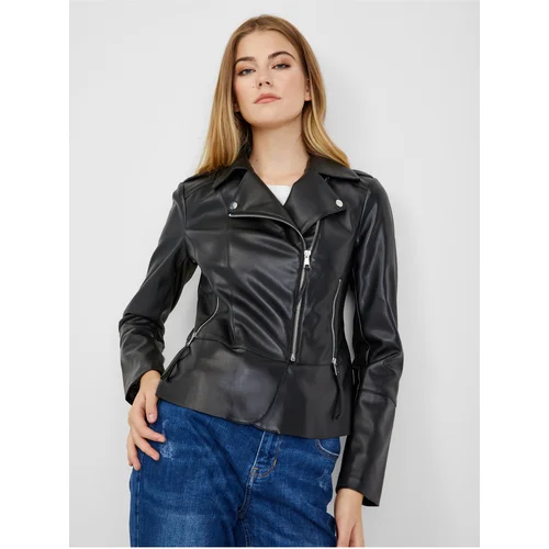 Orsay Black Leatherette Jacket for Women - Women