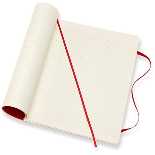 Moleskine Beležnica XL mehke platnice, rdeča &amp;ndash; črte Slike