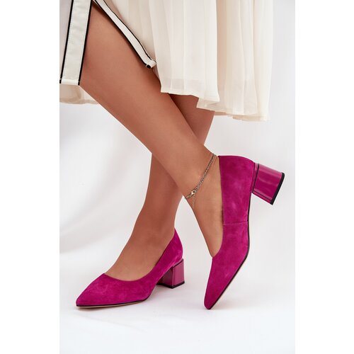 VINCEZA Suede Smooth Court Shoes With Pointed Toes Cene