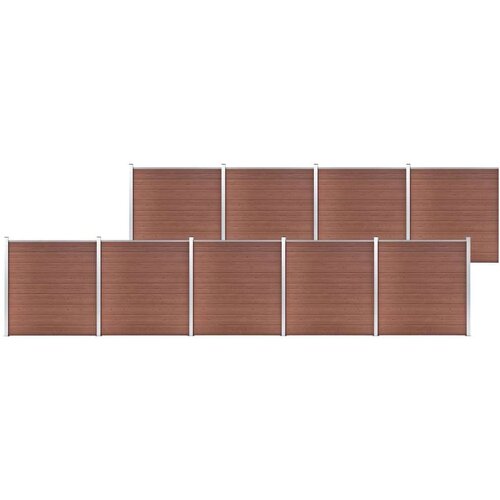vidaXL Vrtna ograja WPC 1564x186 cm rjava Cene
