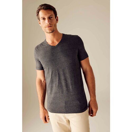 Defacto Slim Fit V Neck Basic T-Shirt Cene