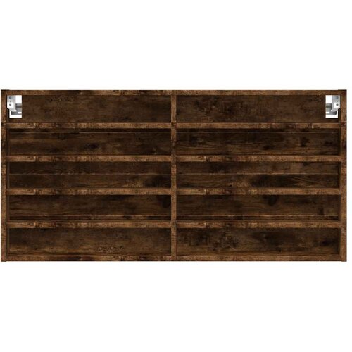  Vitrina boja dimljenog hrasta 100x8,5x50 cm drvena Slike