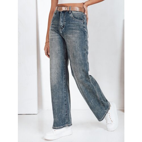 DStreet Jeansy damskie wide leg niebieskie Slike