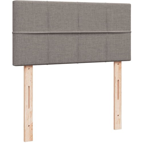  Krevet s oprugama i madracem smeđesivi 100 x 200 cm od tkanine Slike