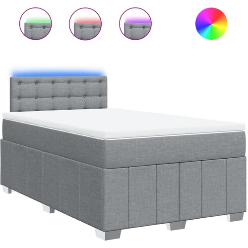 Maison Chic Box spring postelja - Vzmetna postelja z vzmetnico svetlo siva 120x200 cm blago SL11305, (21903951) Cene