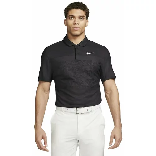 Nike Dri-Fit ADV Tiger Woods Mens Golf Polo Black/Anthracite/White L