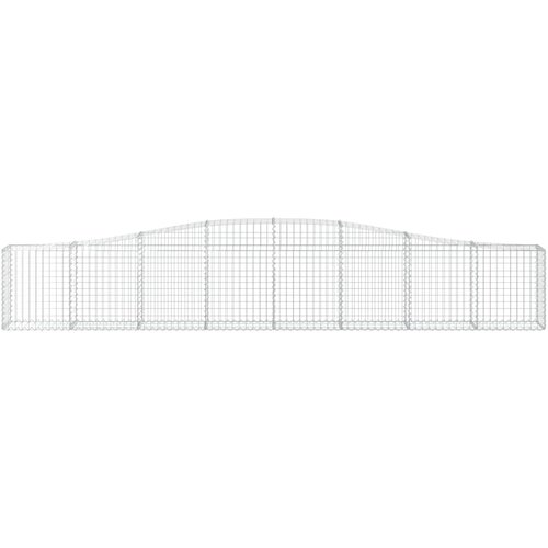  Lučne gabionske ko&amp;scaron;are 4 kom 400x30x60/80 cm pocinčano željezo Slike