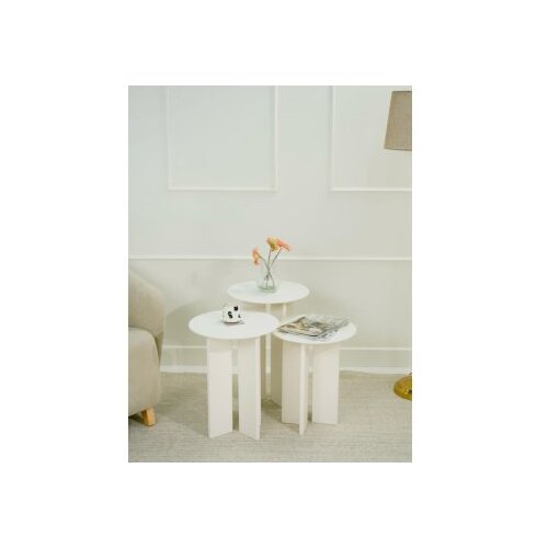 Hanah home Set klub stolova Leo, 2 komada, Bijeli Slike