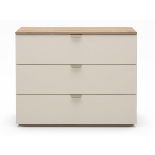 Marckeric Kremno bela komoda v hrastovem dekorju 100x80x40 cm Dennis &amp;ndash; Slike