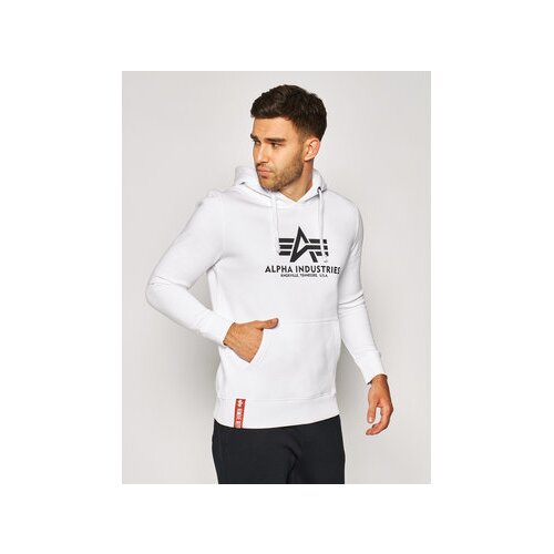 Alpha Industries Jopa Basic Hoody 178312 Bela Regular Fit Slike