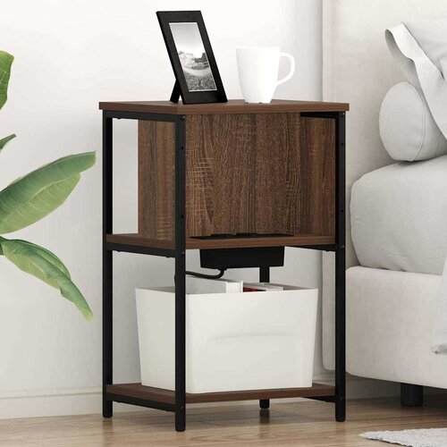  Noćni ormar 2 pcs Smeđi hrast 38 x 31 x 61 cm Konstruirano drvo Cene