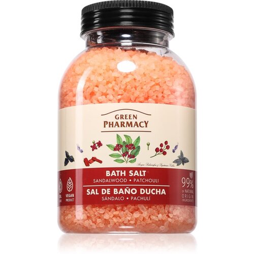 Green Pharmacy Sandalwood & Patchouli Bath Salt relaksirajuća sol za kupku 1000 g Cene