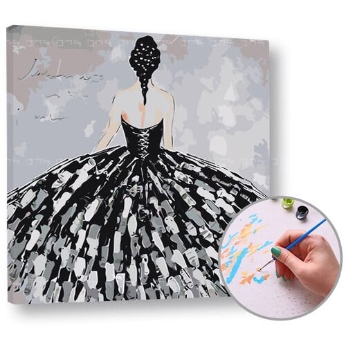Paint by Numbers - Ženska v črni obleki Cene